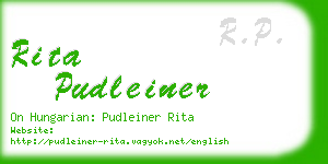 rita pudleiner business card